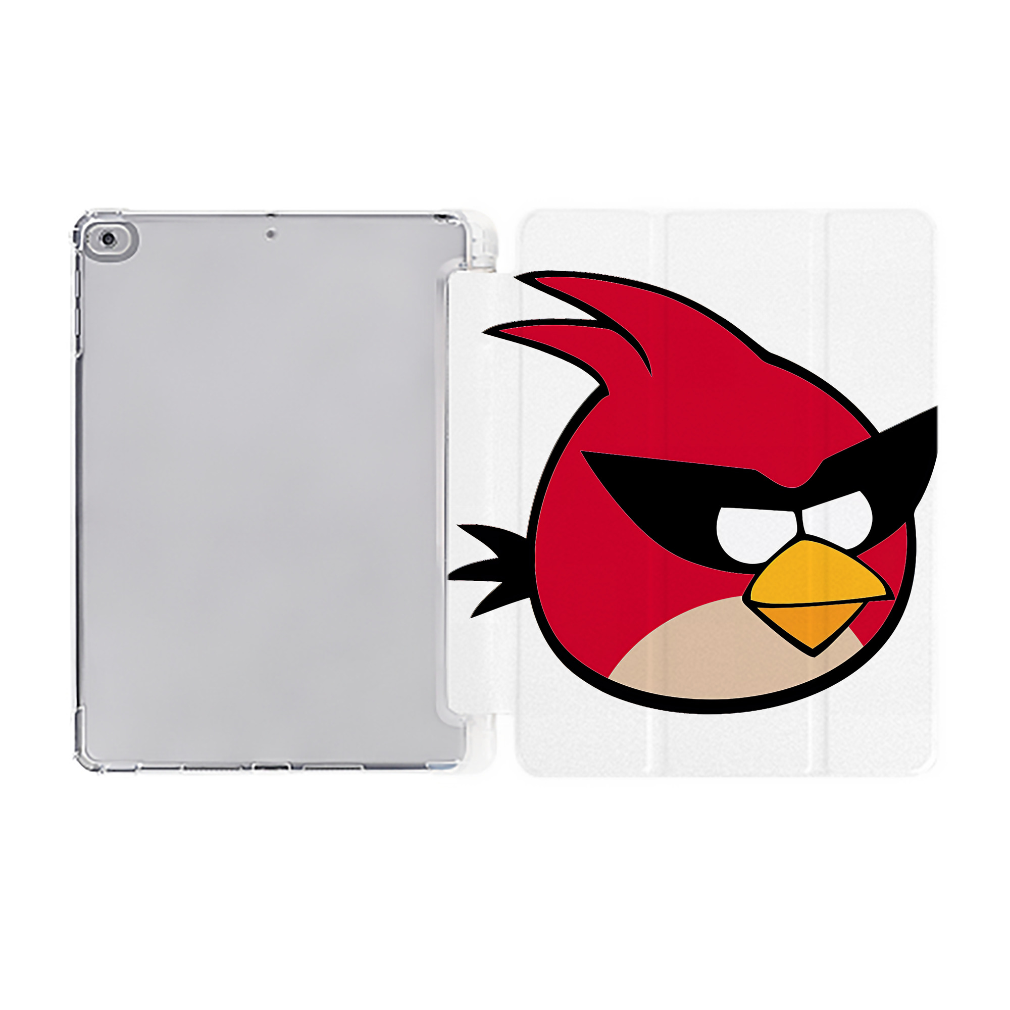 （画像用） Angry Birds アングリーバード IPad ケース ペン収納付き 三つ折りスタンド PUレザー×シリコン 対応機種9.5/10.5/10.9インチ
